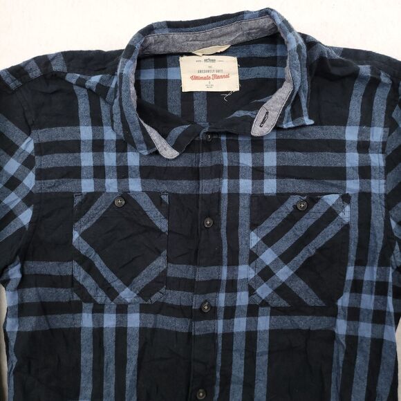Urban Pipeline Tartan Flannel Long Sleeve Button Shirt Mens Size Small S Blue - Picture 1 of 10